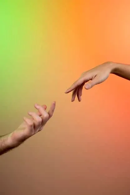 A close-up image of a hand reaching out to another hand, symbolizing support and connection. The background is blurred to keep the focus on the act of reaching out for help. The image conveys a message of hope, resilience, and the importance of human connection during times of mental distress.