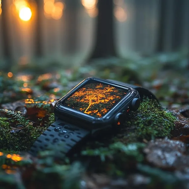 A close-up shot of a smartwatch displaying a high number of unread notifications. The background is blurred, emphasizing the overwhelming nature of the notifications and creating a sense of anxiety.