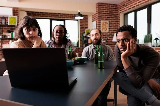 A diverse group of US professionals in an open office space, some looking stressed and overwhelmed, while others appear relaxed and engaged in their work, illustrating the mixed experiences related to workplace burnout.