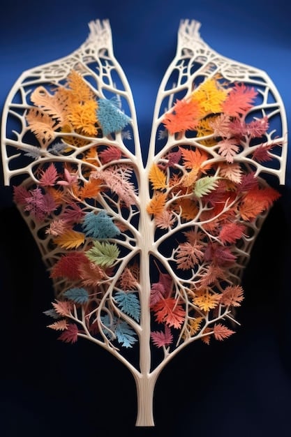 A diagram showing the vagus nerve's pathways from the brainstem to various organs like the heart, lungs, and digestive system, highlighting its widespread influence.