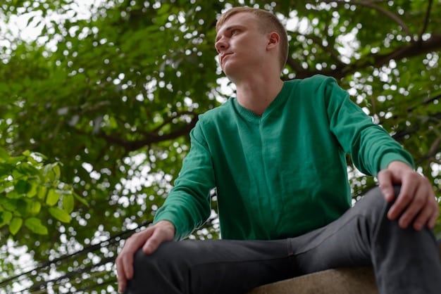 A person practicing deep breathing exercises outdoors in a natural setting, emphasizing the connection between relaxation and the vagus nerve.