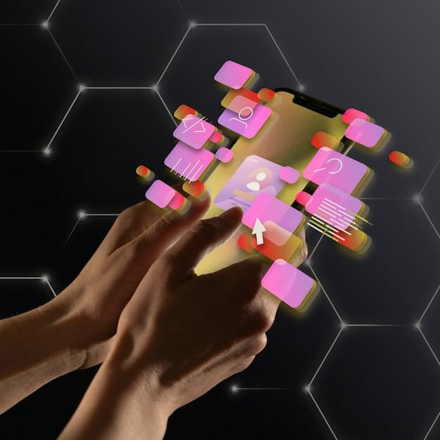 A graphic illustrating how social media algorithms work, showing user data being processed to create personalized feeds. Arrows indicate the flow of information and feedback loop that reinforces filter bubbles.