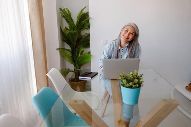 A mental healthcare provider working in a modern, comfortable home office, equipped with a high-quality webcam, microphone, and lighting, ready to conduct teletherapy sessions with patients. The image should convey professionalism and preparedness.