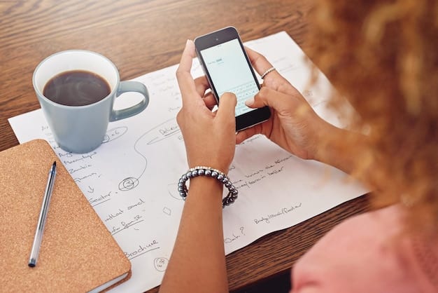 A person using a smartphone app designed for gratitude journaling, showcasing a clean and user-friendly interface.